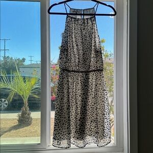 Maurices Elegant White and Black Animal Print Dress